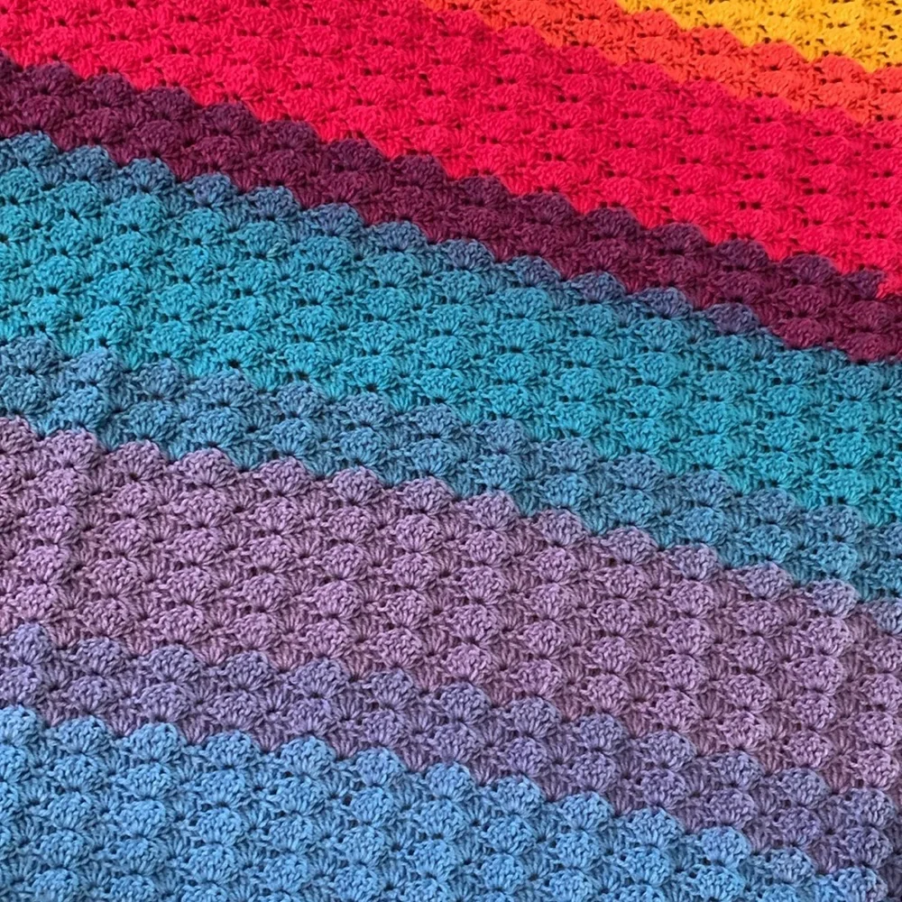 NEW Colorful Crochet Baby Blanket